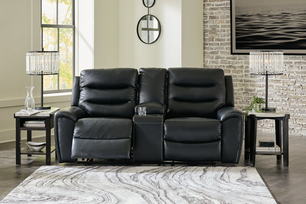 Warlin Power Reclining Loveseat with Console - 6110518 - Lara Furniture