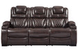 Warnerton Chocolate Power Reclining Sofa - 7540715 - Lara Furniture