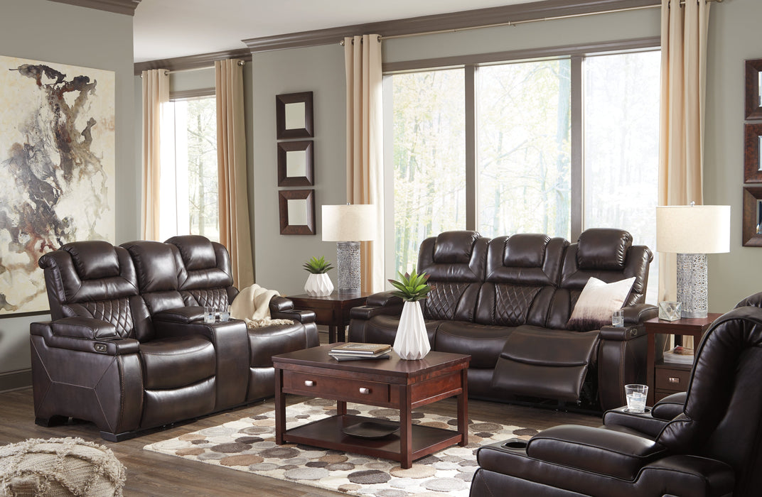 Warnerton Power Reclining Loveseat with Console - 7540718 - Lara Furniture