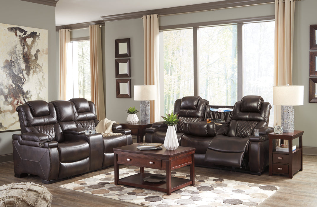 Warnerton Power Reclining Loveseat with Console - 7540718 - Lara Furniture