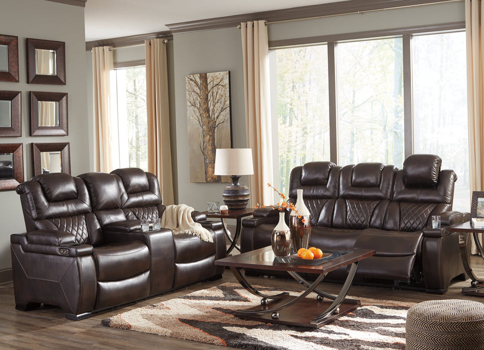 Warnerton Power Reclining Loveseat with Console - 7540718 - Lara Furniture