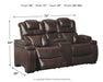 Warnerton Power Reclining Loveseat with Console - 7540718 - Lara Furniture