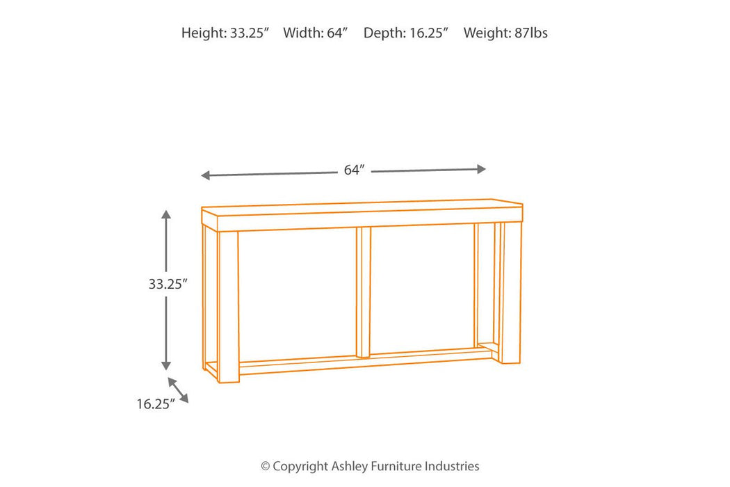 Watson Dark Brown Sofa/Console Table - T481-4 - Lara Furniture