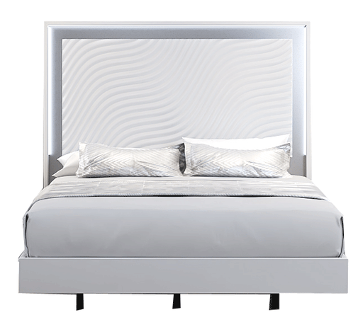 Wave Bed White Queen - Lara Furniture