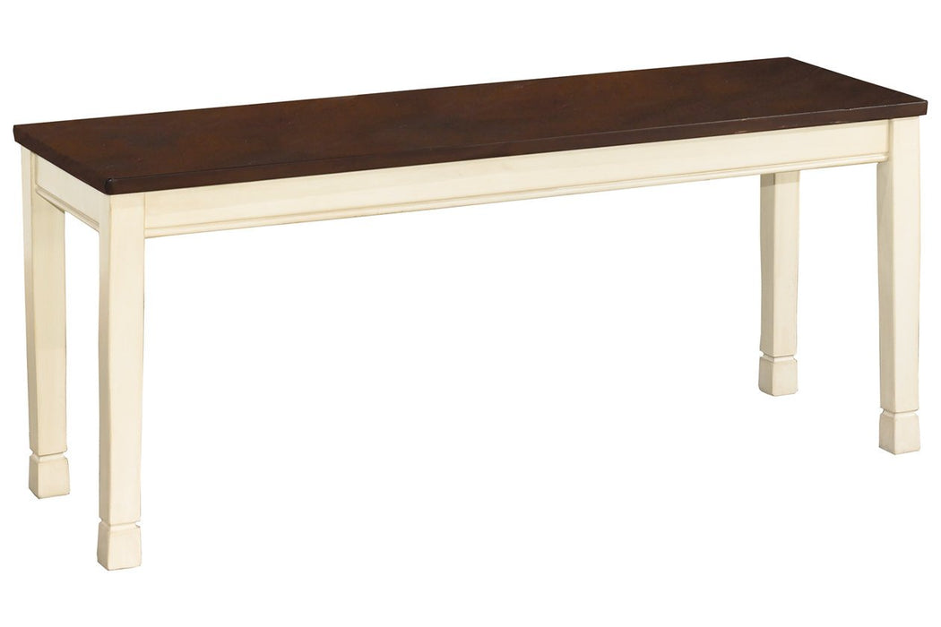 Whitesburg Brown/Cottage White Dining Bench - D583-00 - Lara Furniture