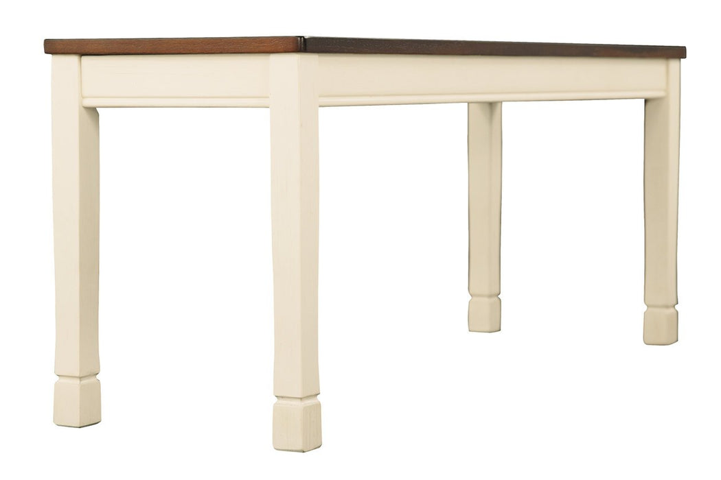 Whitesburg Brown/Cottage White Dining Bench - D583-00 - Lara Furniture