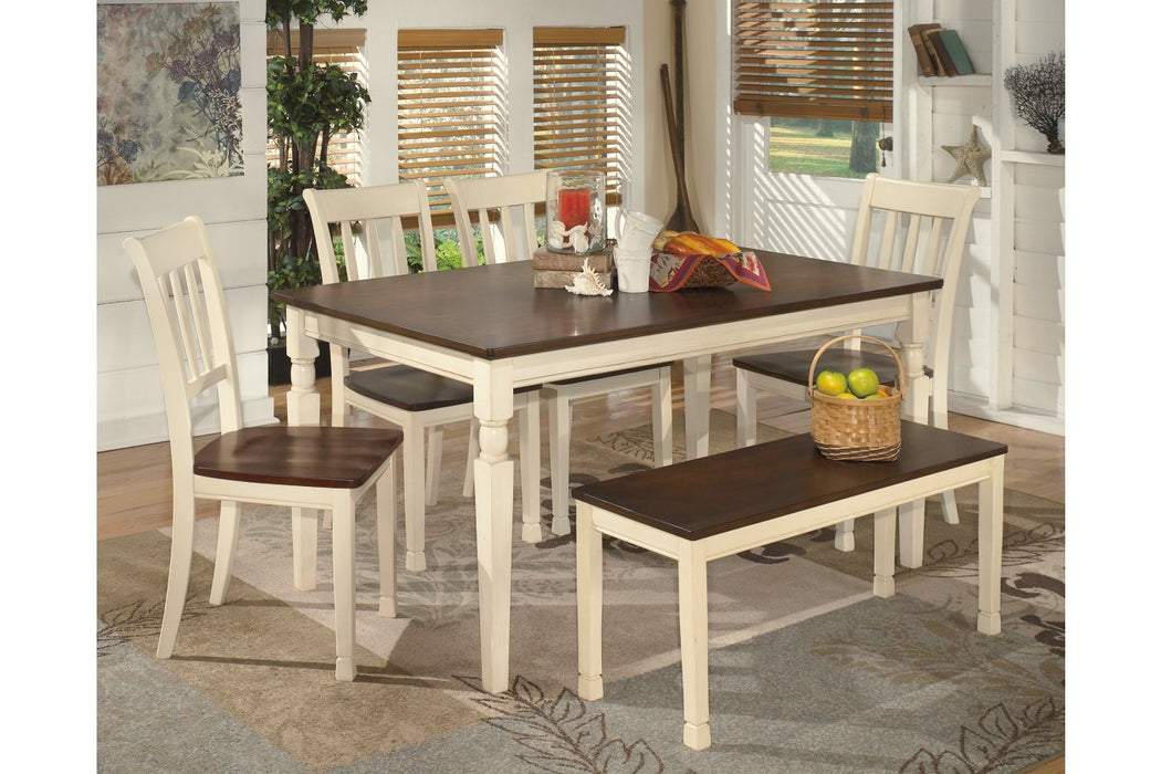 Whitesburg Brown/Cottage White Dining Bench - D583-00 - Lara Furniture