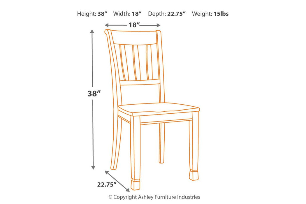 Whitesburg Brown/Cottage White Dining Chair (Set of 2) - D583-02 - Lara Furniture