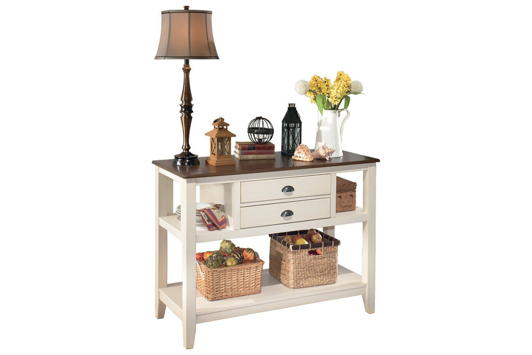 Whitesburg Brown/Cottage White Dining Server - D583-59 - Lara Furniture