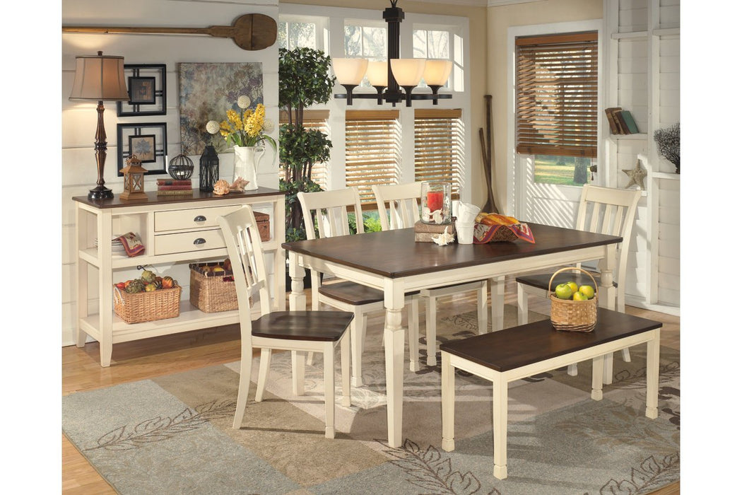 Whitesburg Brown/Cottage White Dining Server - D583-59 - Lara Furniture