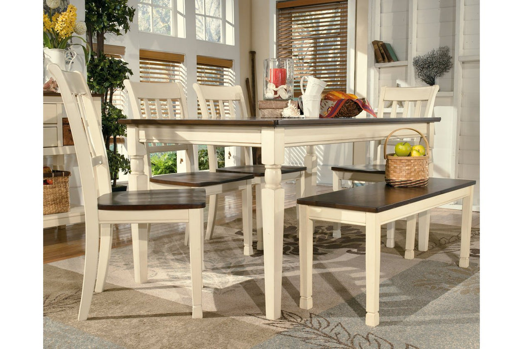 Whitesburg Brown/Cottage White Dining Table - D583-25 - Lara Furniture