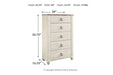 Willowton Two-tone Chest of Drawers - B267-46 - Lara Furniture