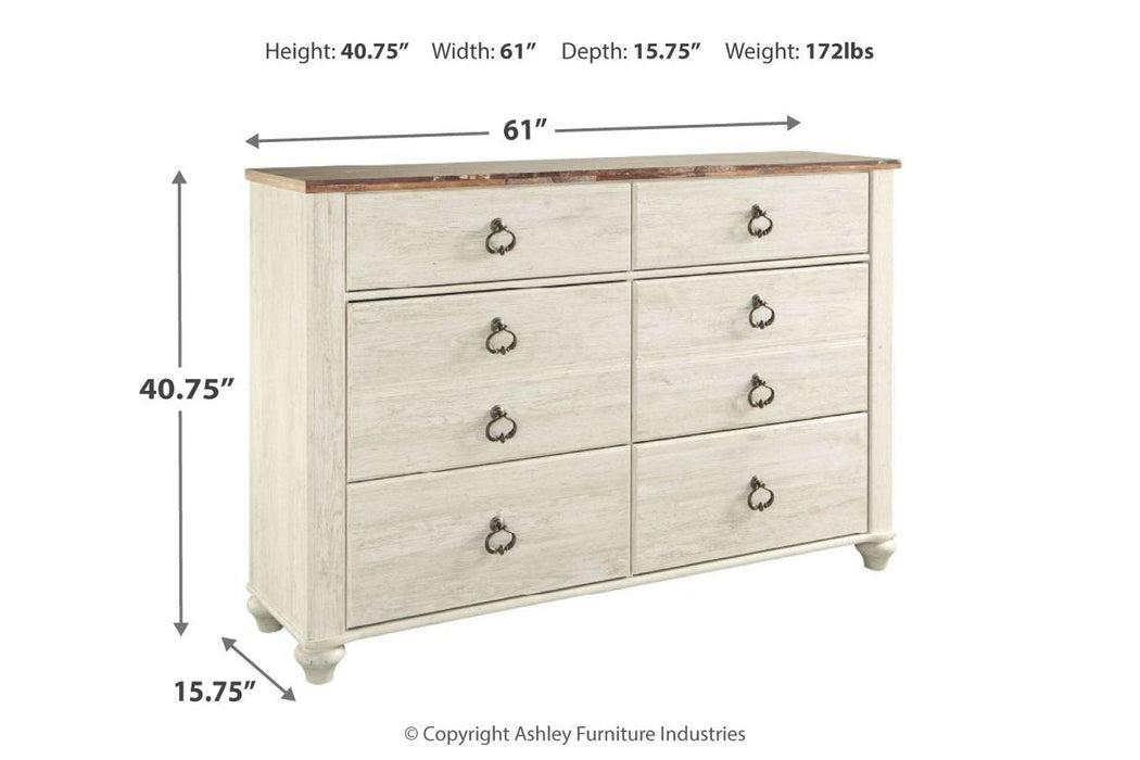 Willowton Two-tone Dresser - B267-31 - Lara Furniture