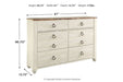 Willowton Two-tone Dresser - B267-31 - Lara Furniture