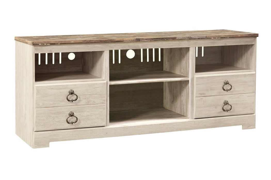 Willowton Whitewash 64" TV Stand - W267-68 - Lara Furniture