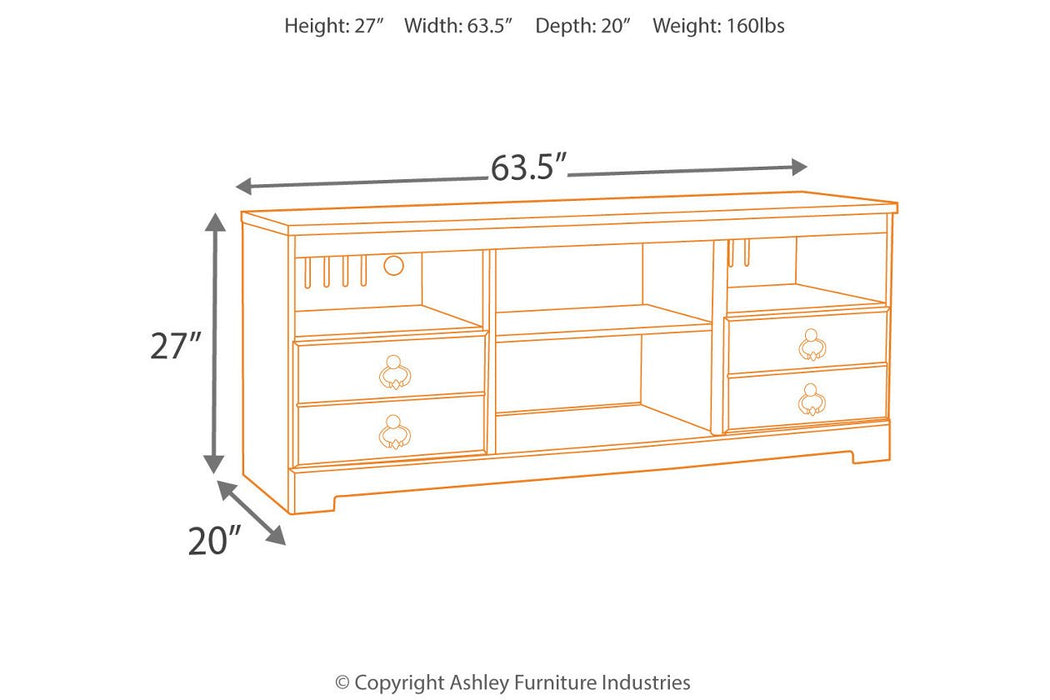 Willowton Whitewash 64" TV Stand - W267-68 - Lara Furniture