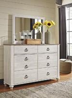 Willowton Whitewash Bedroom Mirror - B267-36 - Lara Furniture