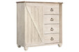 Willowton Whitewash Dressing Chest - B267-48 - Lara Furniture