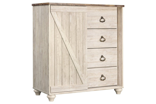 Willowton Whitewash Dressing Chest - B267-48 - Lara Furniture