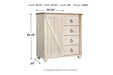 Willowton Whitewash Dressing Chest - B267-48 - Lara Furniture