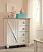 Willowton Whitewash Dressing Chest - B267-48 - Lara Furniture