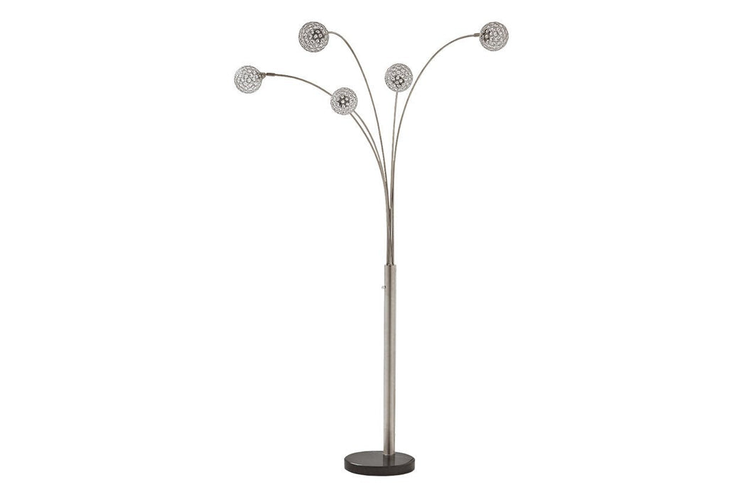 Winter Silver Finish Arc Lamp - L725089 - Lara Furniture