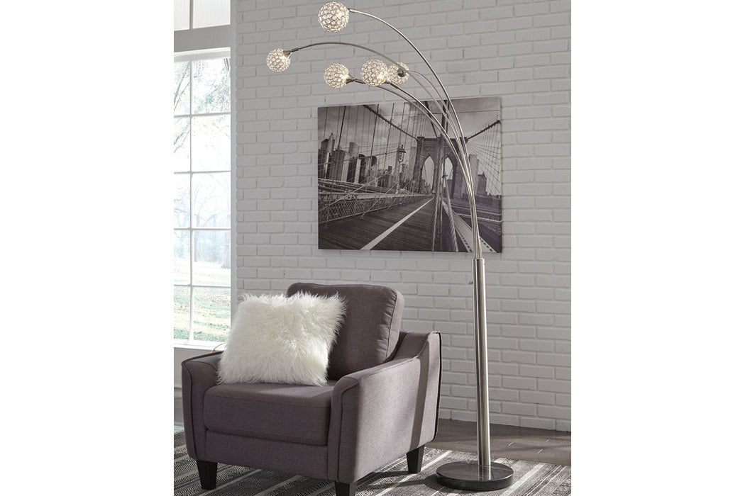 Winter Silver Finish Arc Lamp - L725089 - Lara Furniture