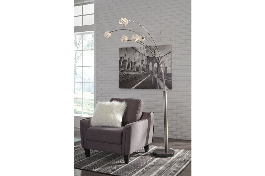 Winter Silver Finish Arc Lamp - L725089 - Lara Furniture