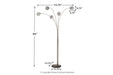 Winter Silver Finish Arc Lamp - L725089 - Lara Furniture