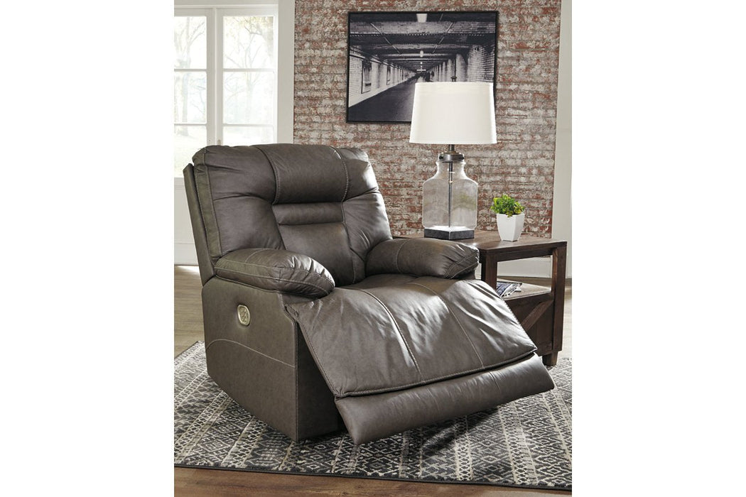 Wurstrow Smoke Power Recliner - U5460213 - Lara Furniture