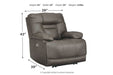 Wurstrow Smoke Power Recliner - U5460213 - Lara Furniture