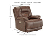 Wurstrow Umber Power Recliner - U5460313 - Lara Furniture