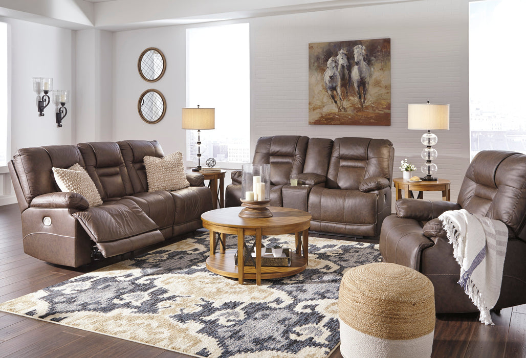 Wurstrow Umber Power Reclining Living Room Set - Lara Furniture