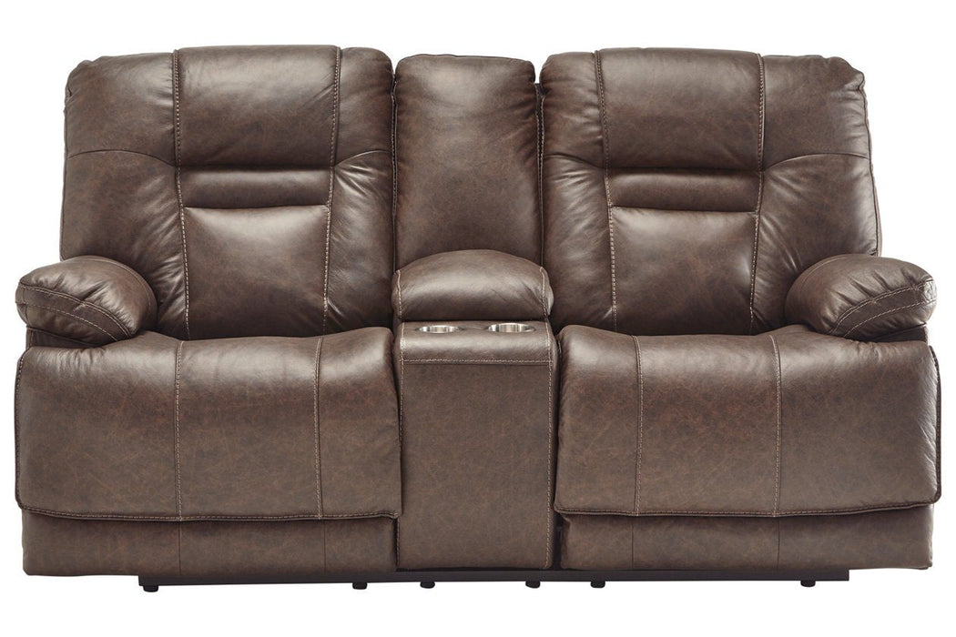 Wurstrow Umber Power Reclining Loveseat - U5460318 - Lara Furniture