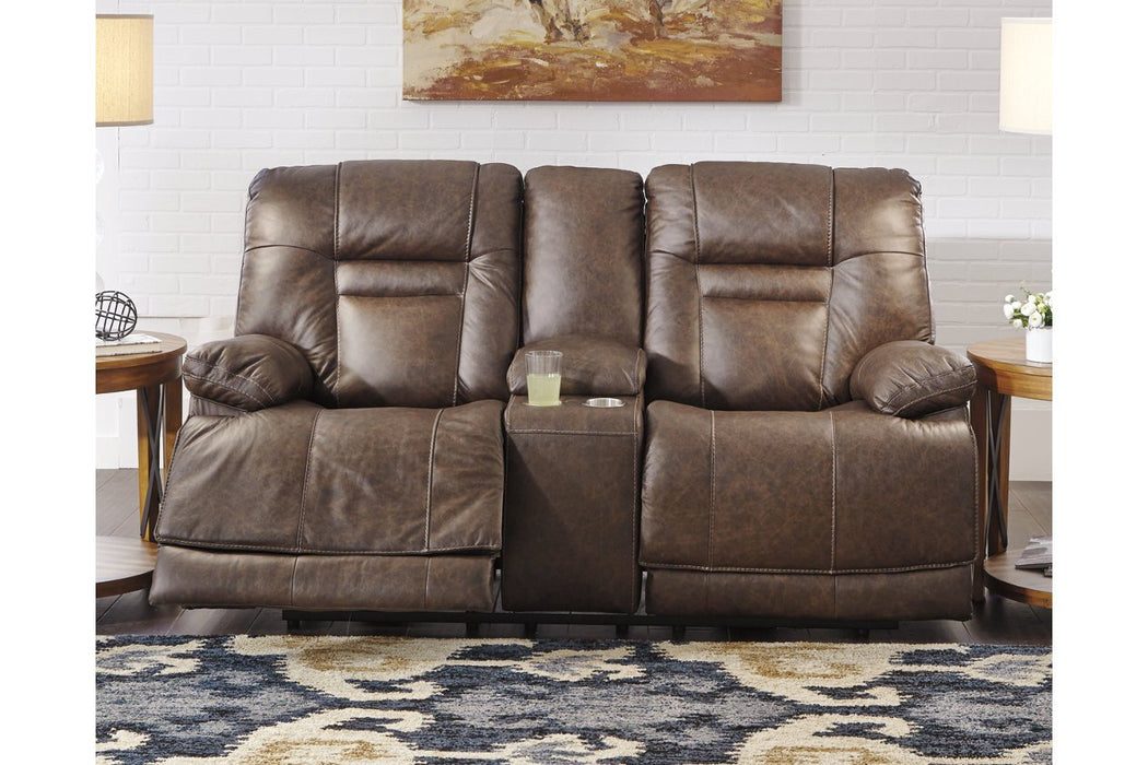 Wurstrow Umber Power Reclining Loveseat - U5460318 - Lara Furniture