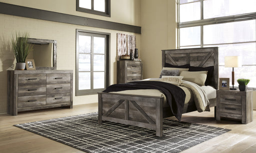 Wynnlow Gray Crossbuck Panel Bedroom Set - Lara Furniture