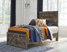 Wynnlow Gray Twin Crossbuck Panel Bed - Lara Furniture