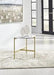 Wynora White/Gold Chairside End Table - T192-7 - Lara Furniture