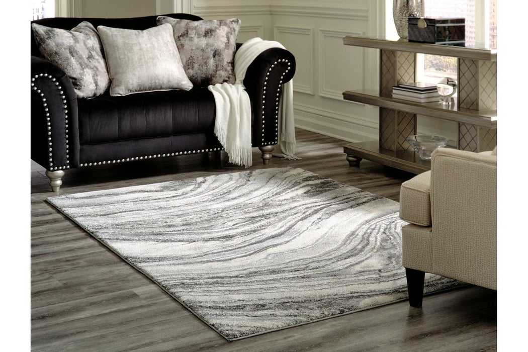 Wysdale Cream/Gray Large Rug - R404901 - Lara Furniture