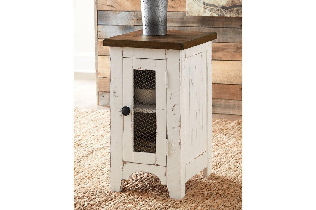 Wystfield White/Brown Chairside End Table - T459-7 - Lara Furniture