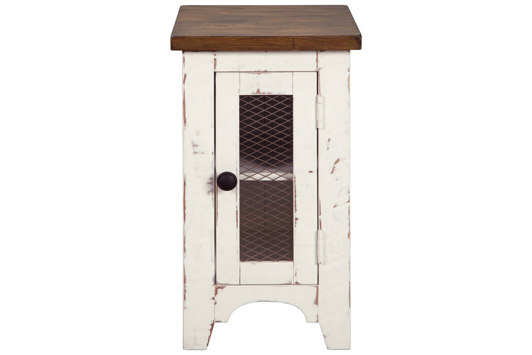 Wystfield White/Brown Chairside End Table - T459-7 - Lara Furniture