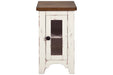 Wystfield White/Brown Chairside End Table - T459-7 - Lara Furniture