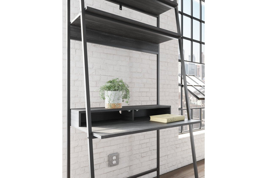 Yarlow Black 36" Home Office Desk with Shelf - H215-27 - Lara Furniture