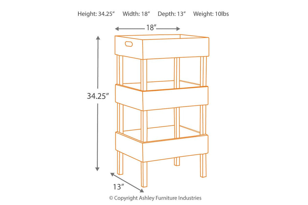 Yulton Antique White Storage Shelf - A4000091 - Lara Furniture