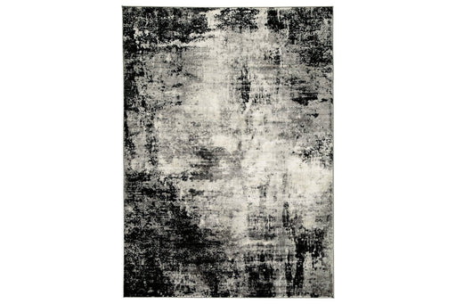 Zekeman Black/Cream/Gray Large Rug - R404921 - Lara Furniture