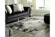 Zekeman Black/Cream/Gray Large Rug - R404921 - Lara Furniture