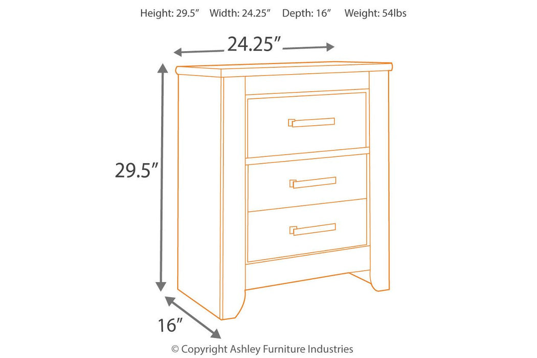 Zelen Warm Gray Nightstand - B248-92 - Lara Furniture