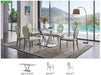 Zig Zag Dining Table With 110 White Chairs Set - Lara Furniture