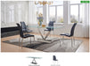 Zig Zag Dining Table With 365 Black Chairs Set - Lara Furniture