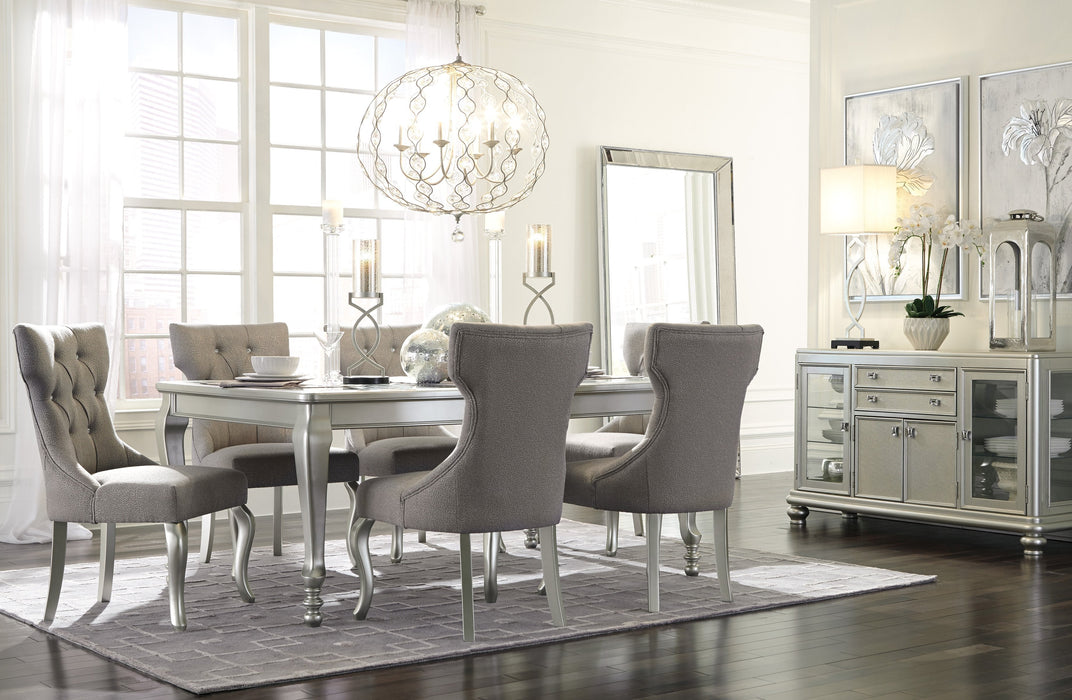 Coralayne Silver Rectangular Dining Room Set